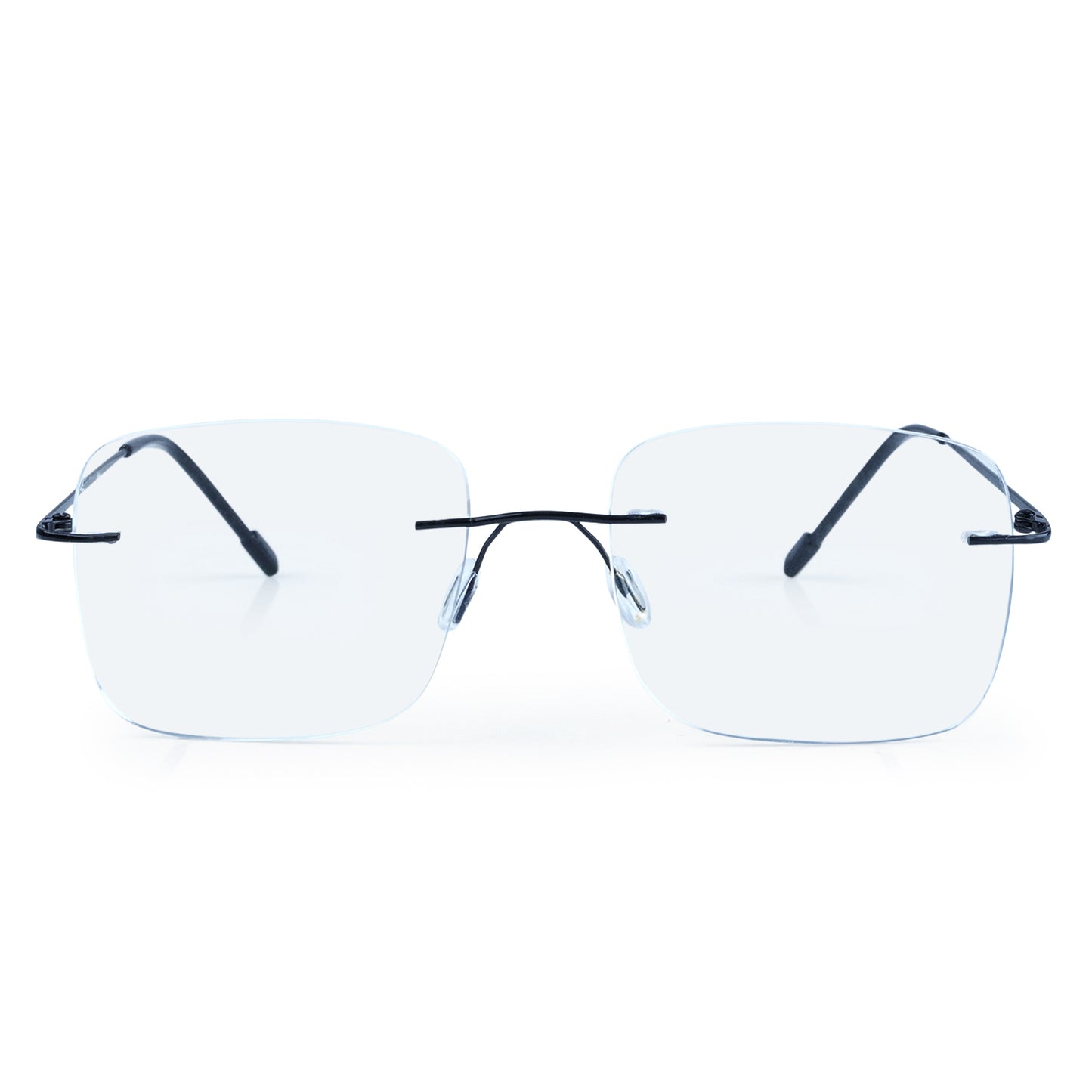 Rimless Big  Square Anti Glare & Blue Cut Computer Glass