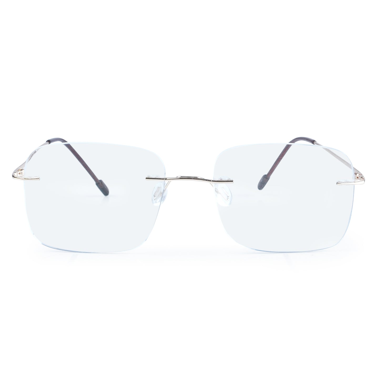 Rimless Big  Square Anti Glare & Blue Cut Computer Glass