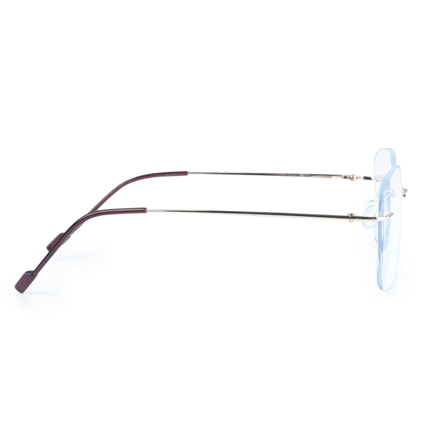 Rimless Big  Square Anti Glare & Blue Cut Computer Glass