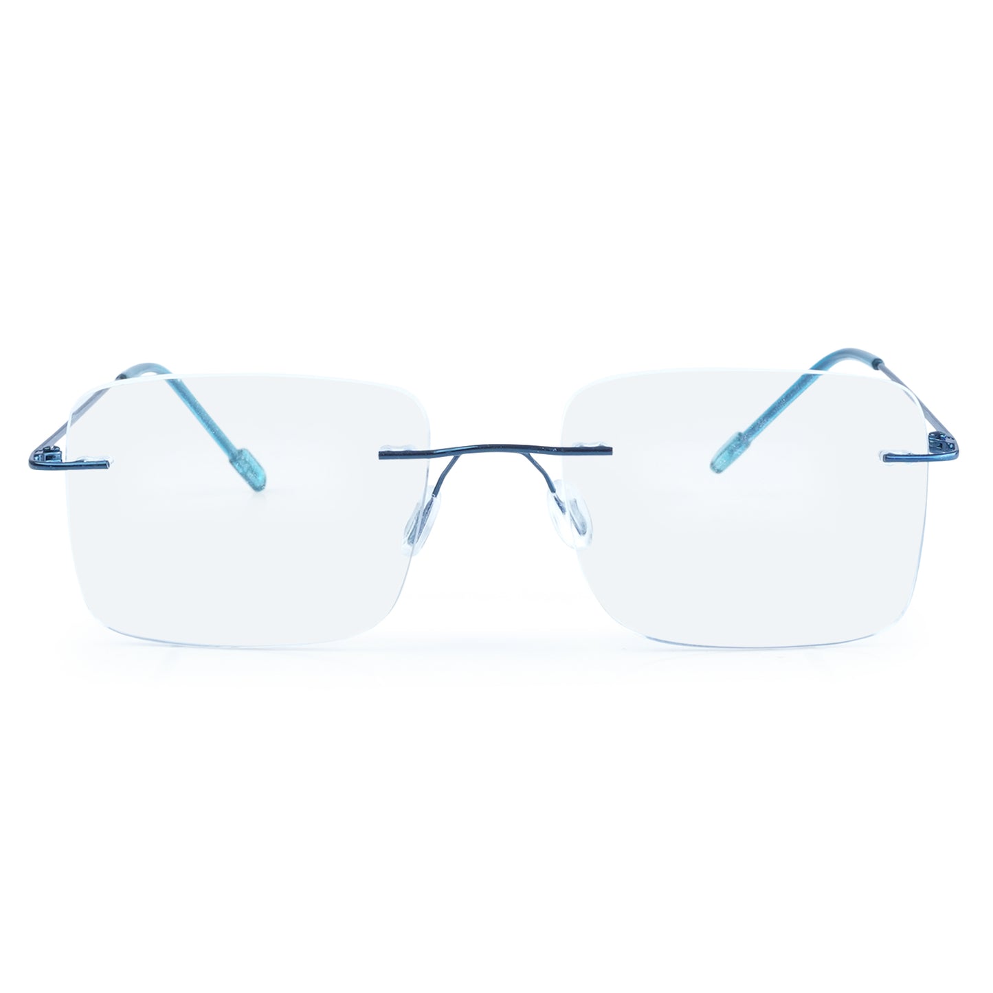 Rimless Big  Square Anti Glare & Blue Cut Computer Glass