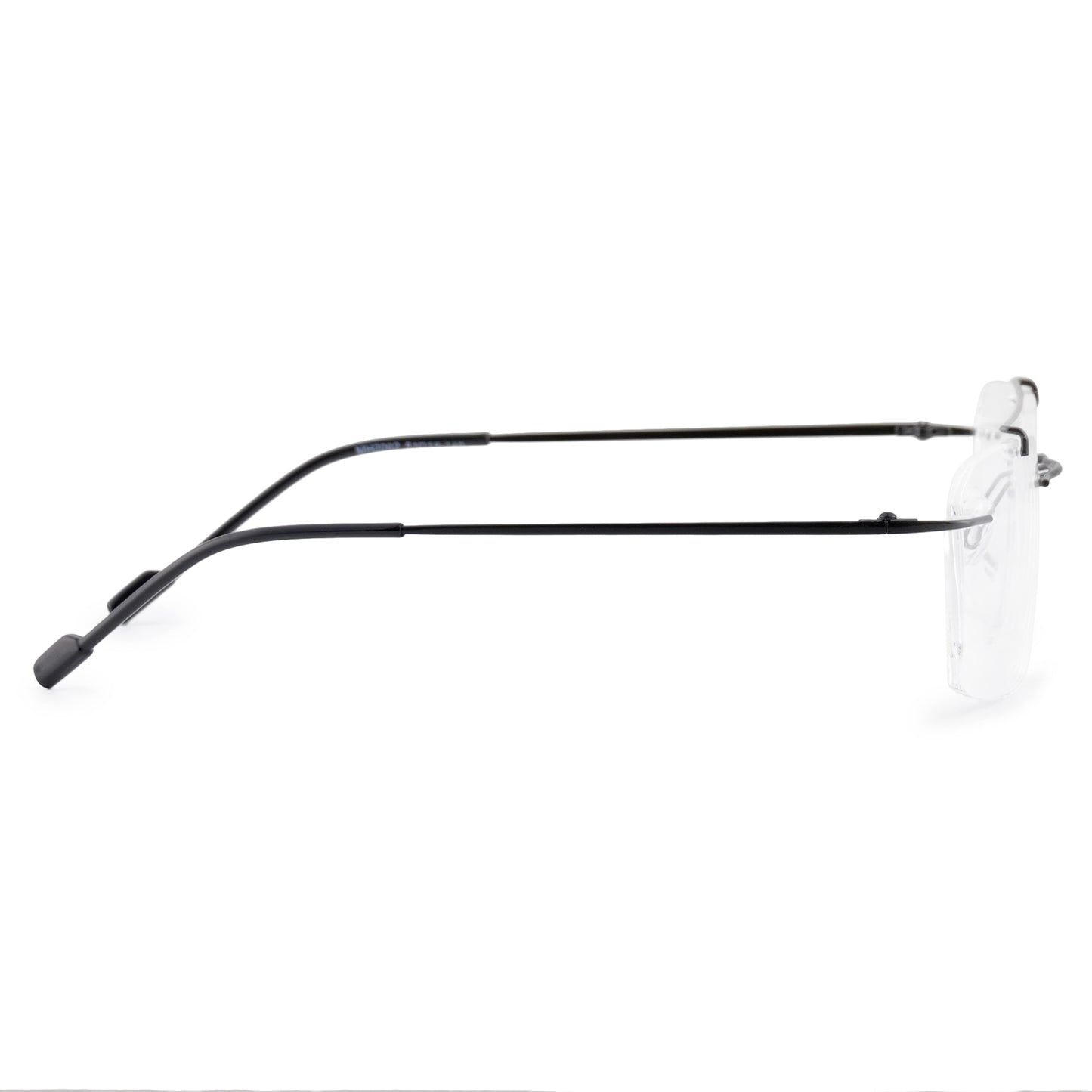 REDEX RECTUNGLAR DUAL UNISEX BLACK COLOR RIMLESS FRAME