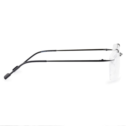 REDEX RECTUNGLAR DUAL UNISEX BLACK COLOR RIMLESS FRAME