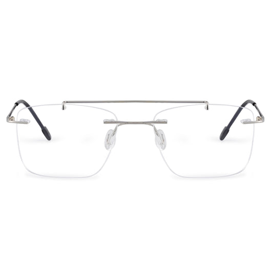 RIMLESS RECTANGLE DUAL FRAME FOR MEN AND WOMEN