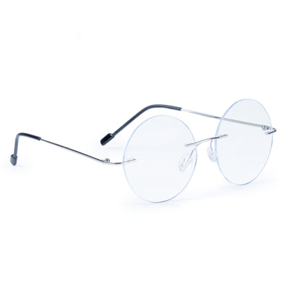 Rimless Round Anti Glare & Blue Cut Computer Glass