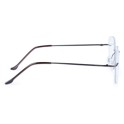 Redex  Bluecut Reading Big square Rimless Glass For Unisex