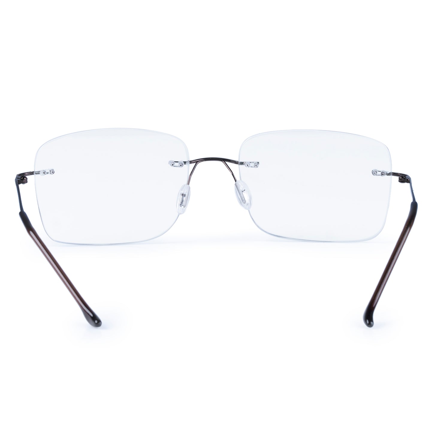 Rimless Big  Square Anti Glare & Blue Cut Computer Glass