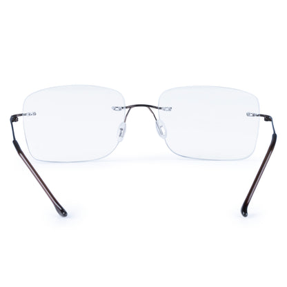 Redex  Bluecut Reading Big square Rimless Glass For Unisex