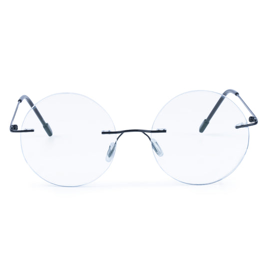 Rimless Round Anti Glare & Blue Cut Computer Glass