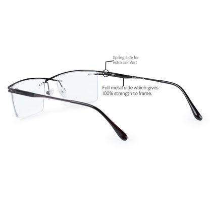 Redex  Bluecut Reading Rectangle Rimless Glass For Unisex