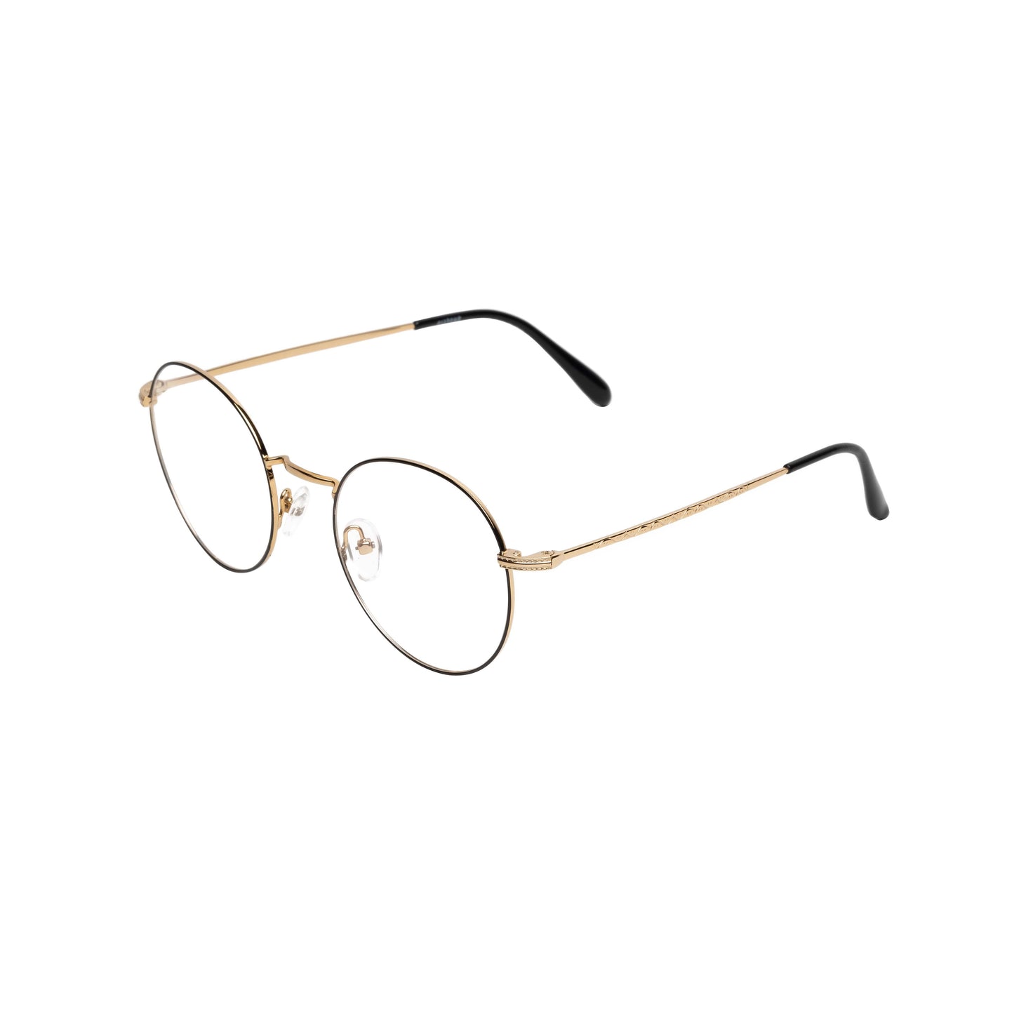 REDEX TRENDY  ROUND UNISEX BLACK GOLDEN FULL FRAME