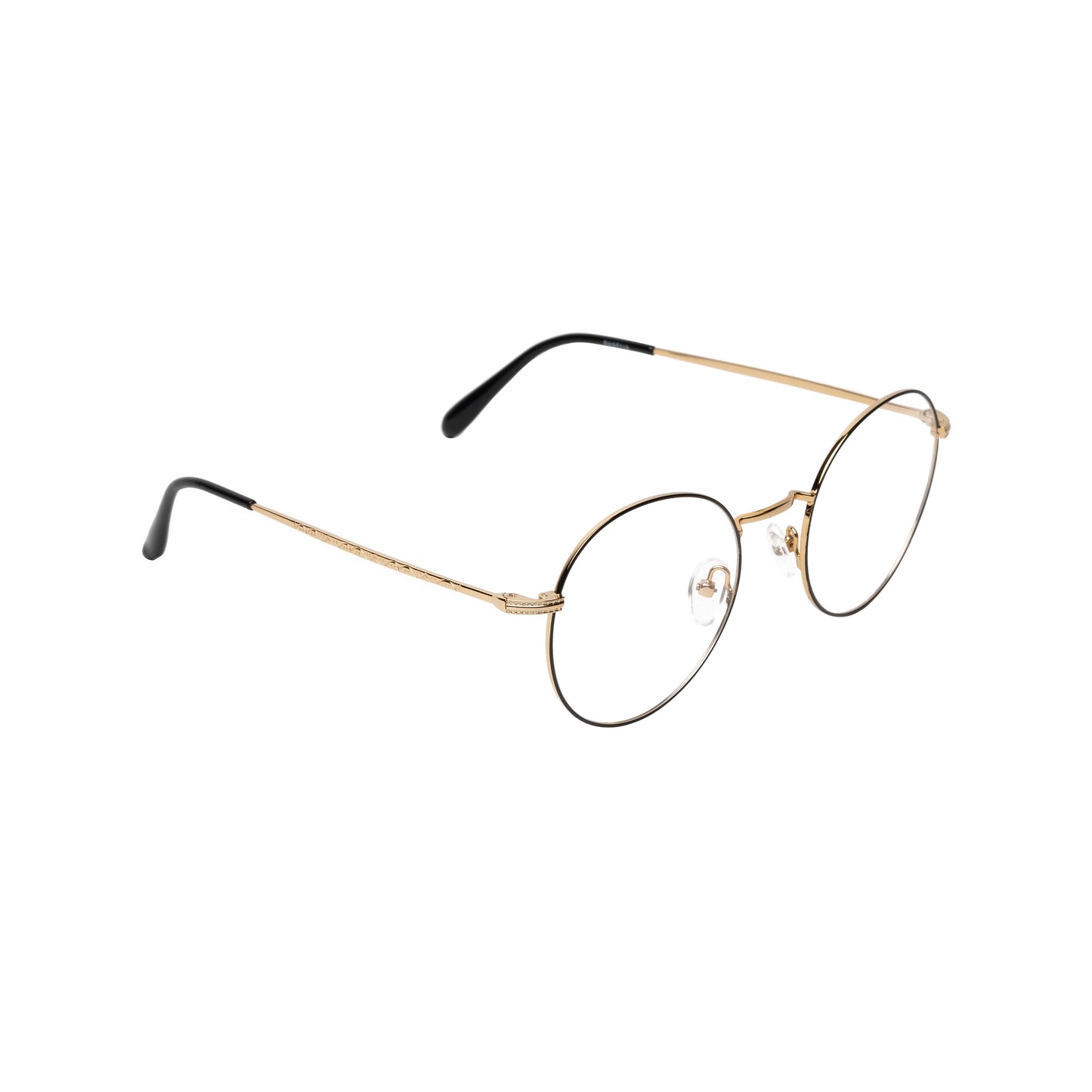 REDEX TRENDY  ROUND UNISEX BLACK GOLDEN FULL FRAME