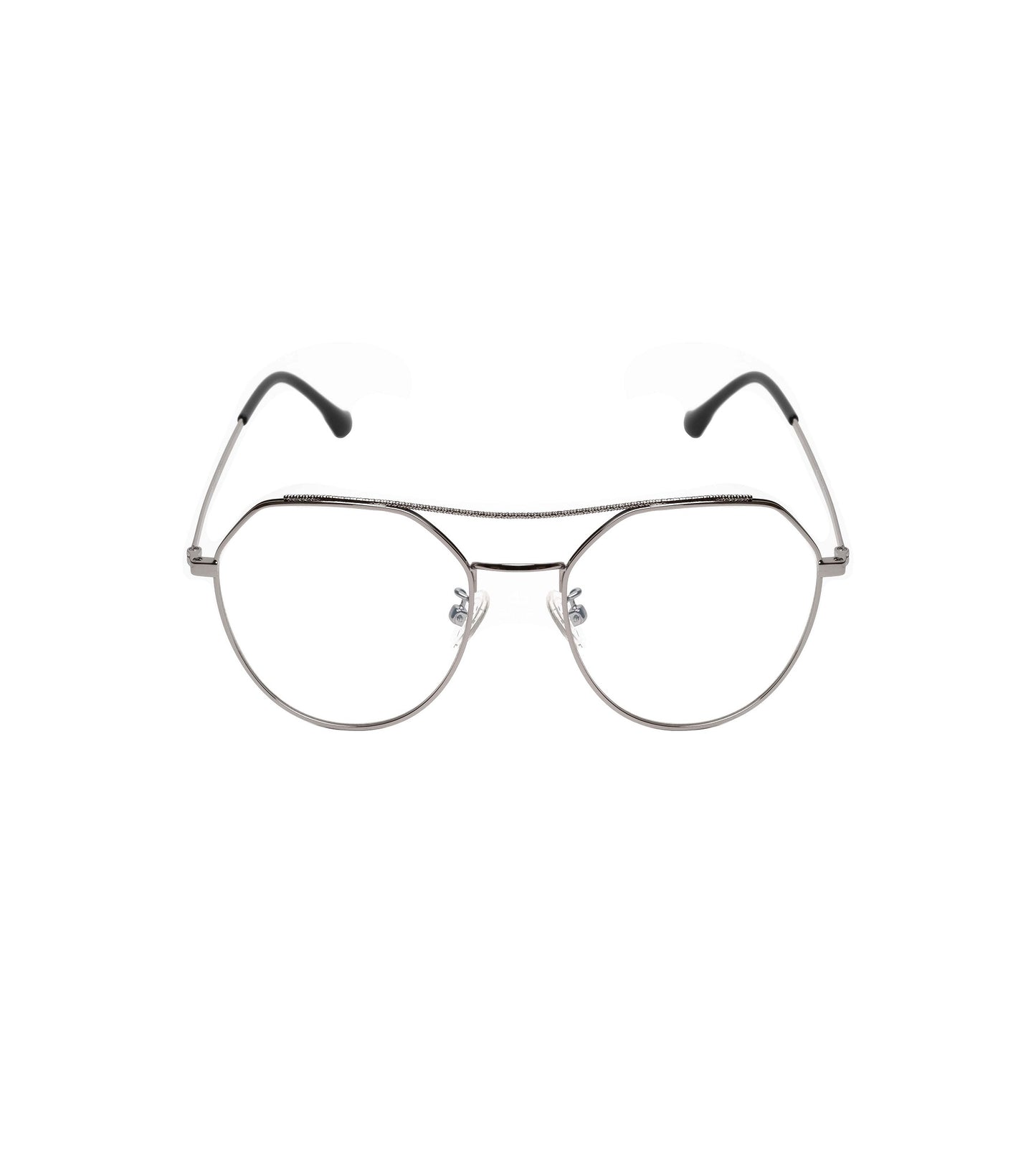 REDEX TRENDY  OVERSIZED UNISEX SILVER COLOR FULL FRAME