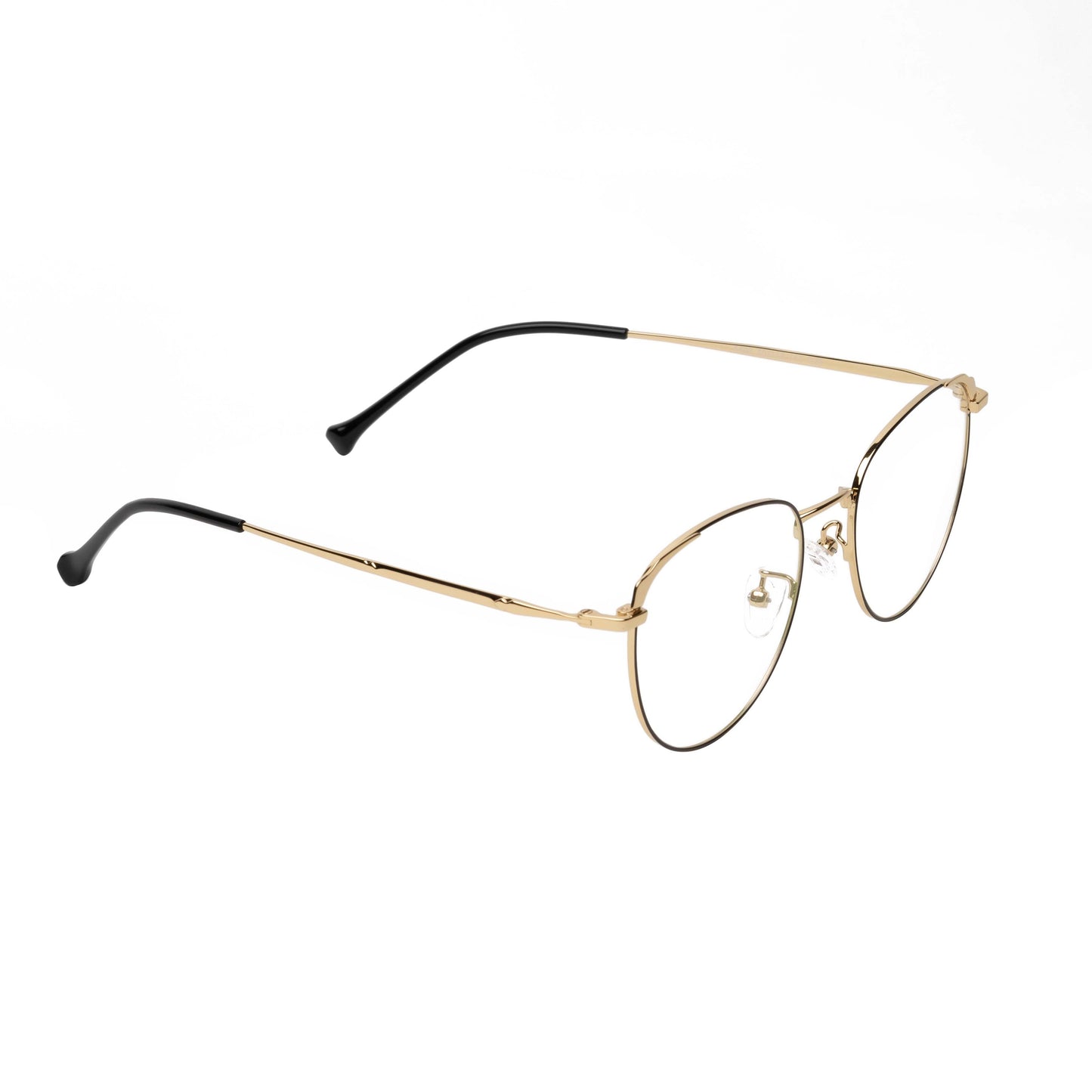 REDEX TRENDY  OVAL UNISEX BLACK & GOLDEN COLOR FULL FRAME