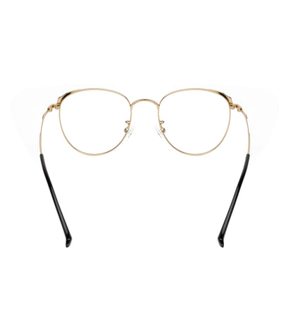 REDEX TRENDY  OVAL UNISEX BLACK & GOLDEN COLOR FULL FRAME