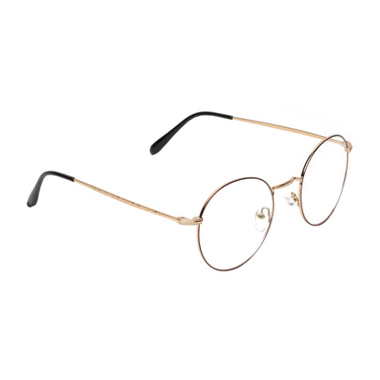 REDEX TRENDY  ROUND UNISEX BLACK & GOLDEN COLOR FULL FRAME