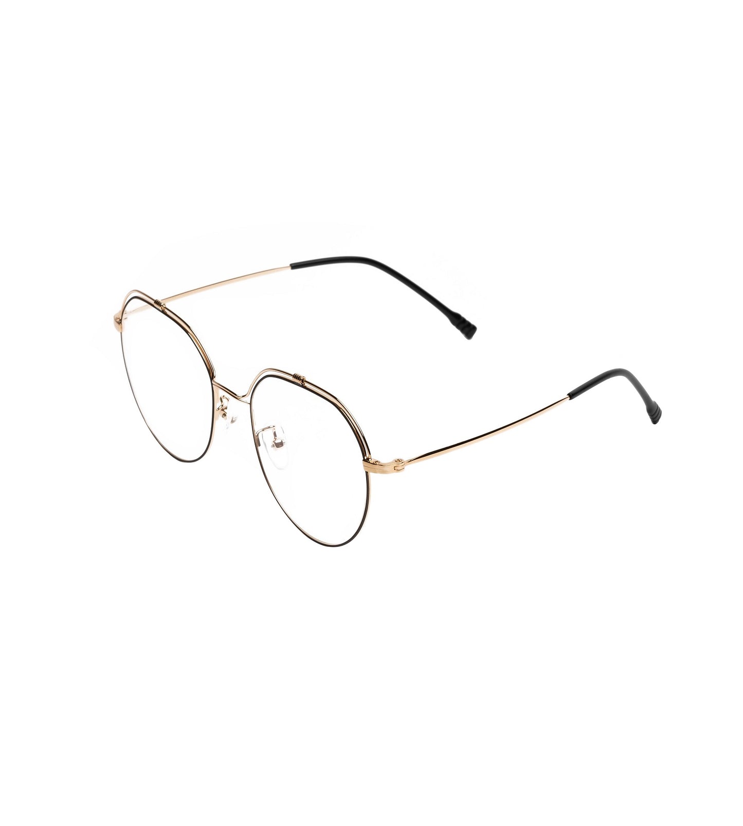 REDEX TRENDY  ROUND UNISEX BLACK & GOLDEN COLOR FULL FRAME