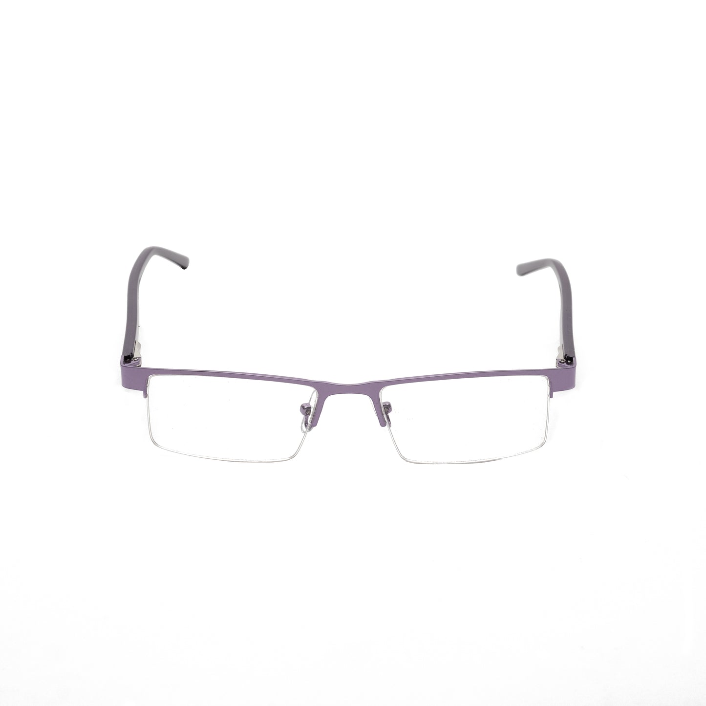 REDEX STYLISH RECTANGULAR  UNISEX PUPLE COLOR HALF RIM FRAME