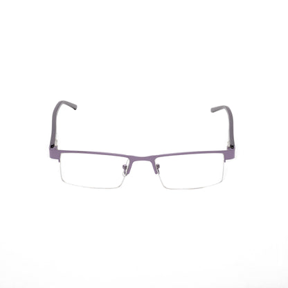 REDEX STYLISH RECTANGULAR  UNISEX PUPLE COLOR HALF RIM FRAME