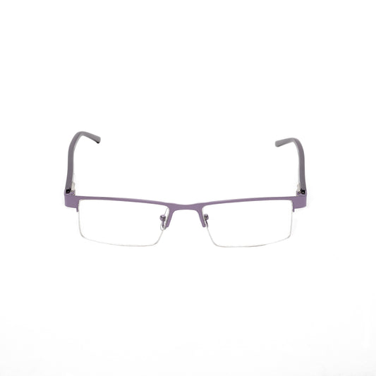 REDEX STYLISH RECTANGULAR  UNISEX PUPLE COLOR HALF RIM FRAME