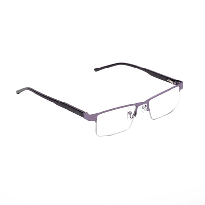 REDEX STYLISH RECTANGULAR  UNISEX PUPLE COLOR HALF RIM FRAME