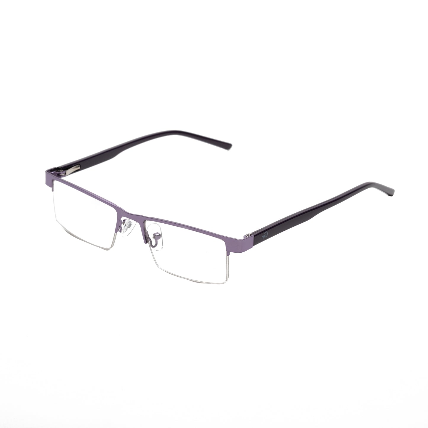 REDEX STYLISH RECTANGULAR  UNISEX PUPLE COLOR HALF RIM FRAME