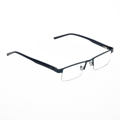 REDEX STYLISH RECTANGULAR  UNISEX BLUE COLOR HALF RIM FRAME