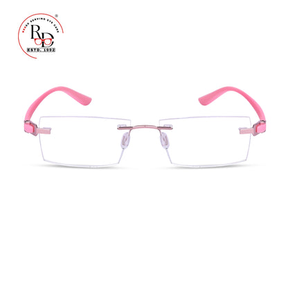 REDEX RECTUNGLAR UNISEX PINK COLOR RIMLESS FRAME