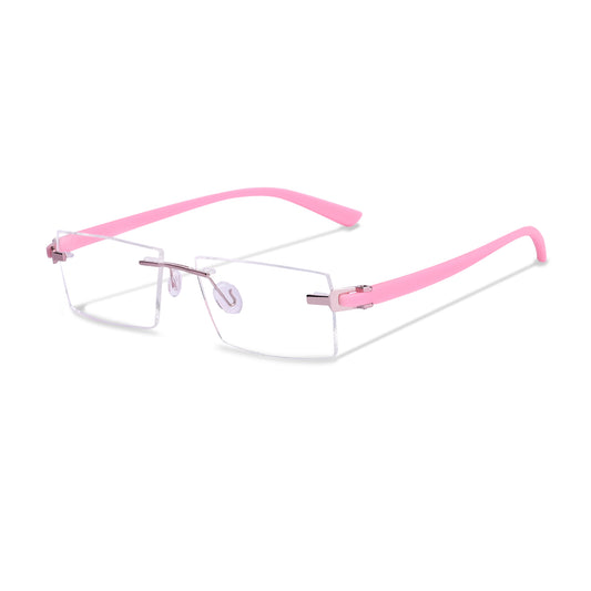 REDEX RECTUNGLAR UNISEX PINK COLOR RIMLESS FRAME