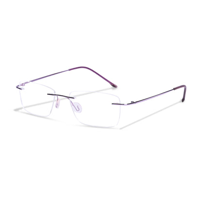 REDEX RECTUNGLAR UNISEX PURPLE COLOR RIMLESS FRAME
