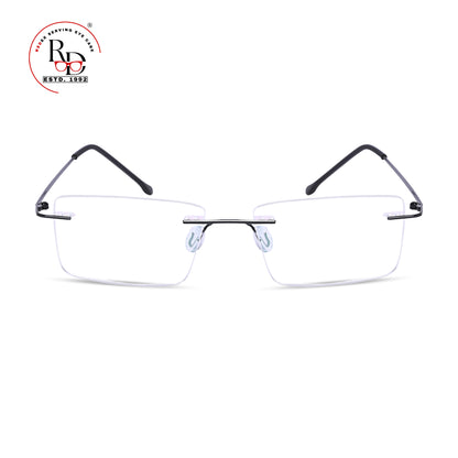 REDEX RECTUNGLAR UNISEX GREYCOLOR RIMLESS FRAME