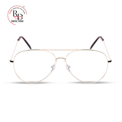 REDEX AVIATOR UNISEX GOLDEN COLOR FULL FRAME