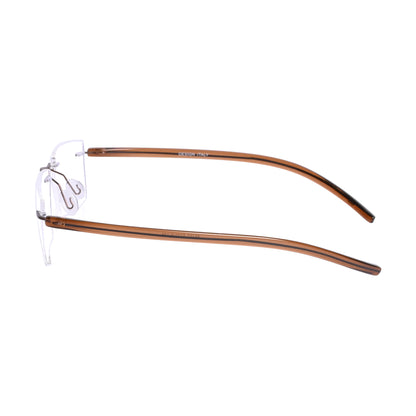 REDEX RECTUNGLAR UNISEX BROWN COLOR RIMLESS FRAME