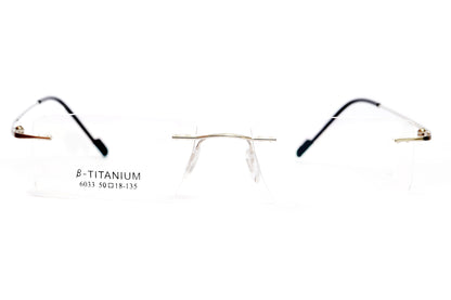 REDEX RECTUNGLAR UNISEX SILVER COLOR RIMLESS FRAME