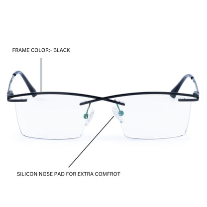 Redex  Bluecut Reading Rectangle Rimless Glass For Unisex