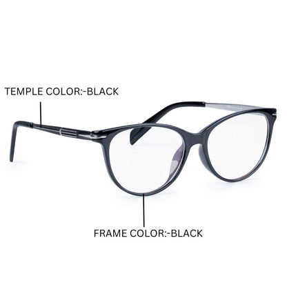 REDEX Cat-eyed  BLACK   COLOR FULL FRAME