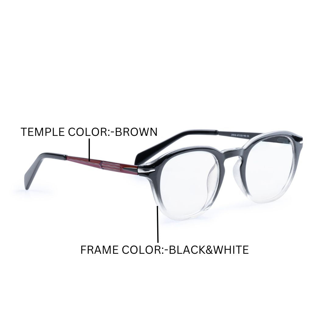 REDEX ROUNDUNISEX BLACK & WHITE COLOR FULL FRAME