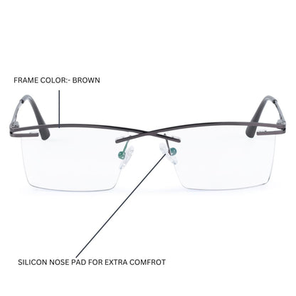 Redex  Bluecut Reading Rectangle Rimless Glass For Unisex