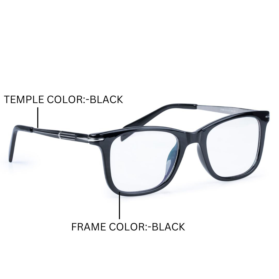 REDEX RECTANGLE UNISEX BLACK  COLOR FULL FRAME