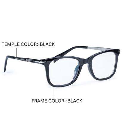 REDEX RECTANGLE UNISEX BLACK  COLOR FULL FRAME