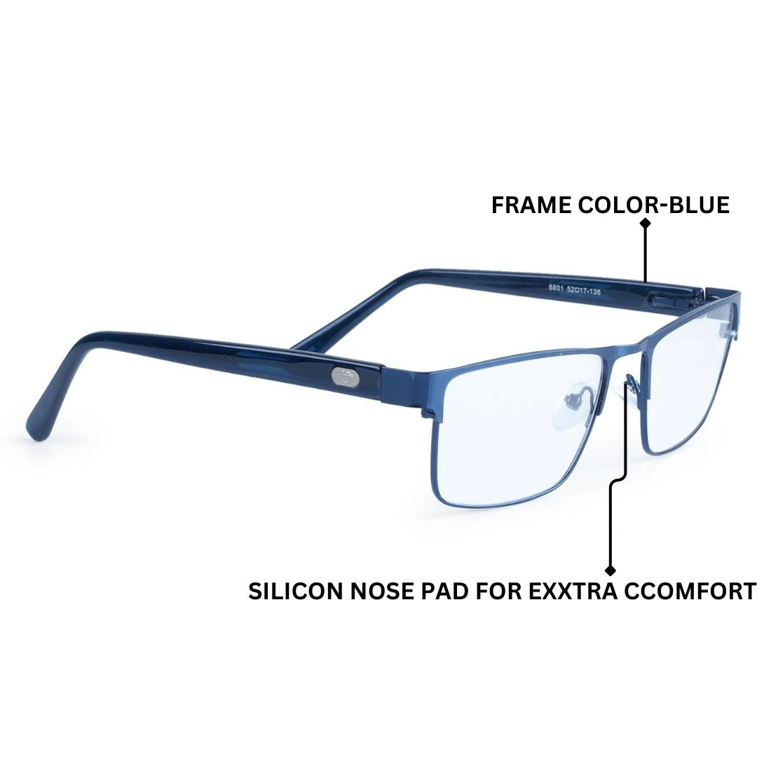 REDEX RECTUNGLAR UNISEX BLUE COLOR FULL FRAME