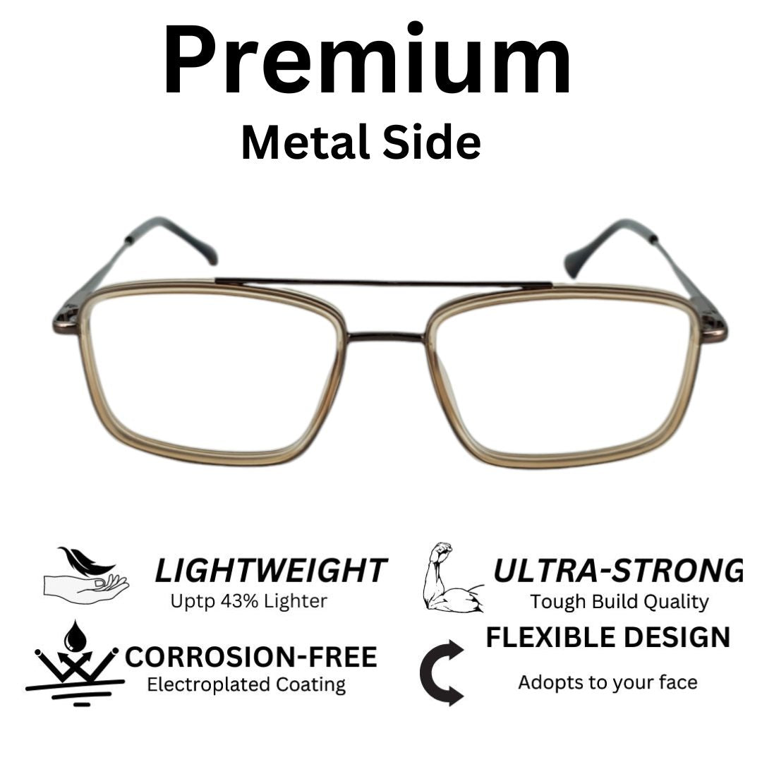 Redex Full Rim Frame Color Beige For Men & Women  (55 mm)