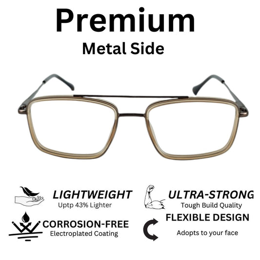 Redex Full Rim Frame Color Beige For Men & Women  (55 mm)