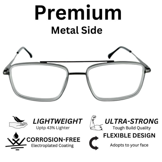 Redex Full Rim Frame Color Grey For Men & Women  (55 mm)