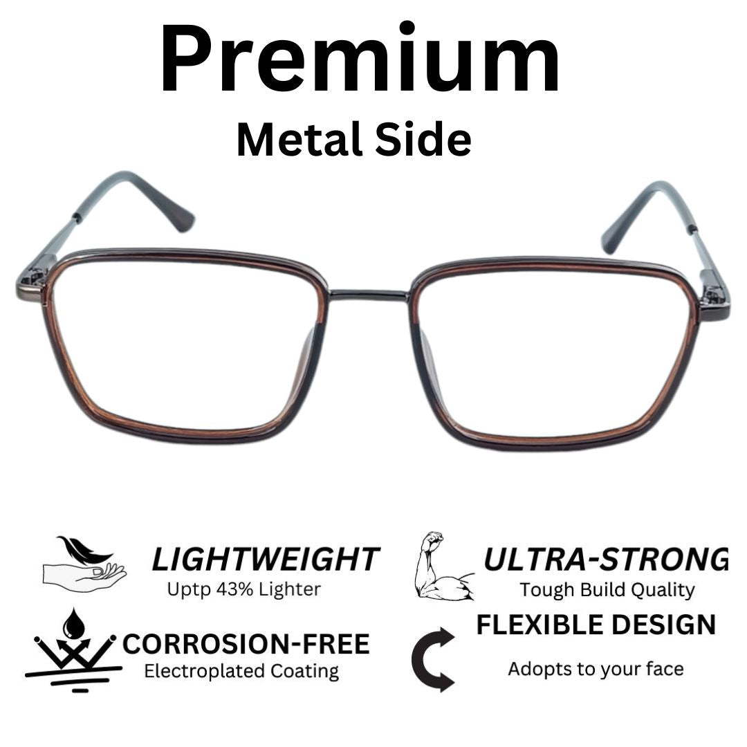 Redex Full Rim Frame Color Brown   For Men & Women  (55 mm)