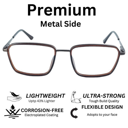 Redex Full Rim Frame Color Brown   For Men & Women  (55 mm)