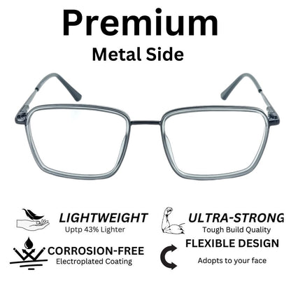 Redex Full Rim Frame Color Grey For Men & Women  (55 mm)