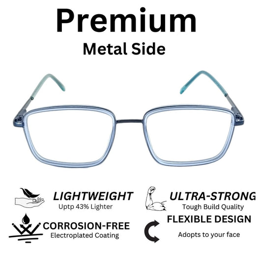 Redex Full Rim Frame Color blue  For Men & Women  (55 mm)