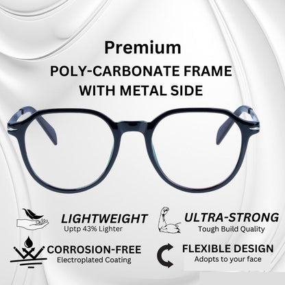 REDEX Round UNISEX BLACK COLOR FULL FRAME