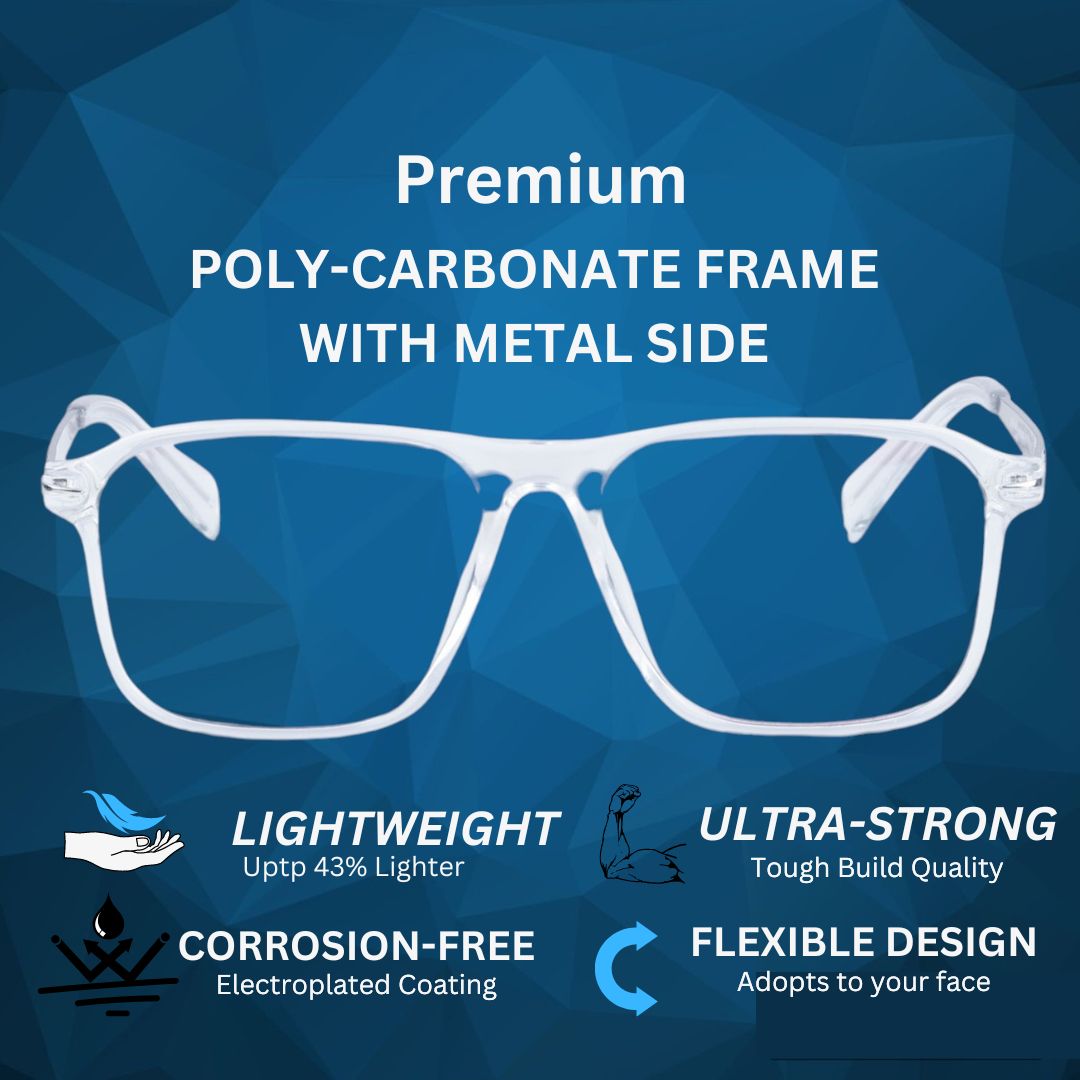 REDEX RECTANGLE UNISEX   WHITE COLOR FULL FRAME