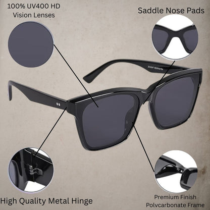 REDEX BLACK COLOR SUNGLASS FOR GIRLS AND WOMEN